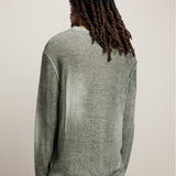 Atchison Long Sleeve Fadeaway Printed Crew With Drop Stitch