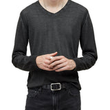 Long Sleeve Silk Blend Magic Wash Vee