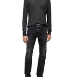 Long Sleeve Silk Blend Magic Wash Vee