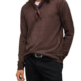 Long Sleeve Silk Blend Magic Wash Vee