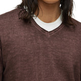 Long Sleeve Silk Blend Magic Wash Vee