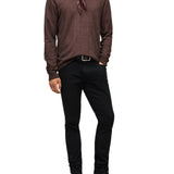 Long Sleeve Silk Blend Magic Wash Vee