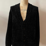 Long Sleeve Chenille Shawl Cardigan