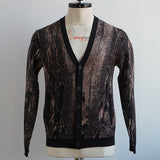 Long Sleeve Waterfall Jacquard Cardigan