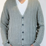 Kliment Long Sleeves Texture Linen Cardigan with Woven Back