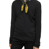 Regular Fit Long Sleeve Merino Silk Crew with Textured Stitch