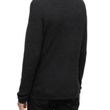 Regular Fit Long Sleeve Merino Silk Crew with Textured Stitch