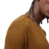 Regular Fit Long Sleeve Merino Silk Crew with Textured Stitch
