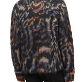 Easy Fit Cardigan with Space Dyed Animal Pattern