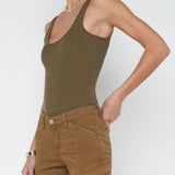 Nica Scoop Neck Tank Bodysuit