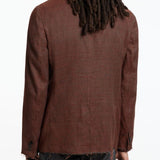Slim Fit Lapel Jacket with Raw Edges