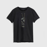 Short Sleeve Raw Edge Tee Vintage Wash- Royal Peace