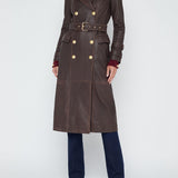 Celina Leather Trench Coat