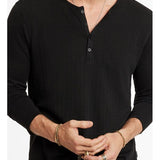 Walden Long Sleeves Henley in Broken Stitch