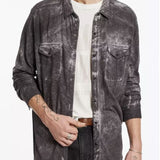 Arvon Cotton Crepe Shirt with Carbon Wash