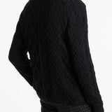 Long Sleeve Mixed Cable Crew