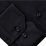 Black Solid Modern 4Flex Stretch Knit Shirt