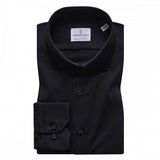 Black Solid Modern 4Flex Stretch Knit Shirt