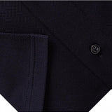 Black Solid Short Sleeve Stretch Pique Polo