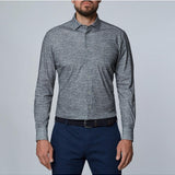Black & White Solid Modern 4Flex Stretch Knit Shirt