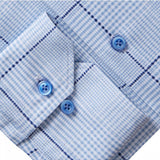 Blue & Navy Check Modern 4Flex Stretch Knit Shirt
