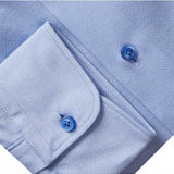 Blue Solid Long Sleeve Stretch Jersey