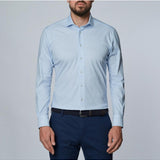 Blue Solid Modern 4Flex Stretch Knit Shirt