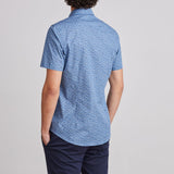 Printed Stretch Poplin S/S Sport Casual Shirt