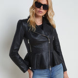 Lyric Peplum Biker Jacket