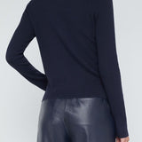 Sterling Jewel Button Collar Sweater