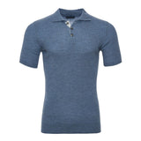 Short Sleeve Ribbed Polo With Buttons