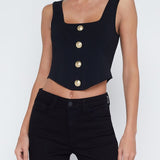 Saga Square Neck Knit Top