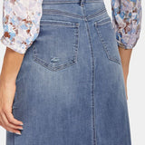 High-Rise Skirt with Hollywood Waist Band