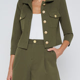 Kumi Crpped Fitted Jacket