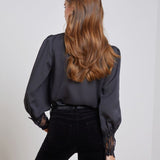 Ava Lace Cuff Blouse