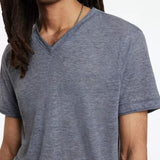 Wooster Regular Fit Short Sleeves V Neck with Melange