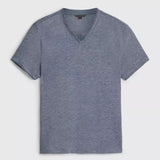 Wooster Regular Fit Short Sleeves V Neck with Melange