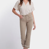 Marilyn Straight Ankle Wide Cuff Pants