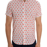 Polka Flamingo Short Sleeves Shirt