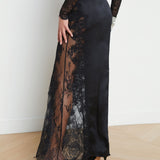 Minka Long Lace Panel Skirt