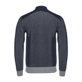 Premium Luxury Mixed Panel Cardigan With Zipper