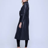 Celina Leather Trench Coat