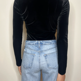 Winona Long Sleeves Wide V-neck Bodysuit