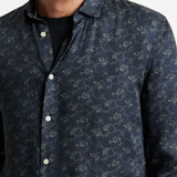 Long Sleeve Ross Sport Shirt with Floral Print