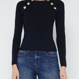 Gretchen Long Sleeve Buttoned Pullover