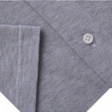 Grey Melange Solid Short Sleeve Stretch Pique Polo
