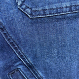 Stretch Frayed Hem Denim Jacket