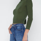 Kamdyn Cropped Mock Neck Sweater