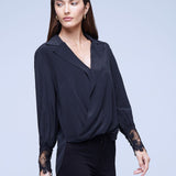 Joah Surplice Lace Cuff Blouse