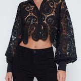 Odelia Crop Buttondown